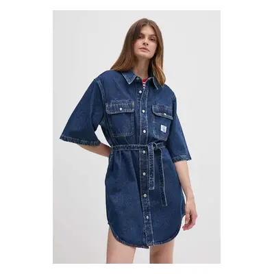 Calvin Klein Jeans farmerruha sötétkék, mini, oversize, J20J224748