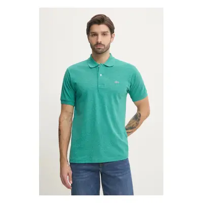 Lacoste pamut póló zöld, sima, PH3518