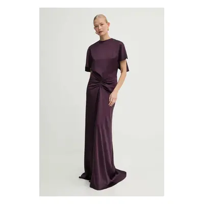 Victoria Beckham ruha lila, maxi, harang alakú, 1125WDR005454A