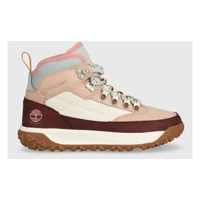 Timberland cipő GS Motion6 Mid F/L WP bézs, női, lapos talpú, TB0A2MVHDR11