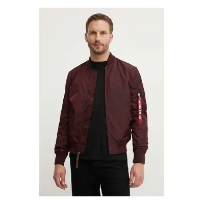 Alpha Industries bomber dzseki férfi, bordó, átmeneti