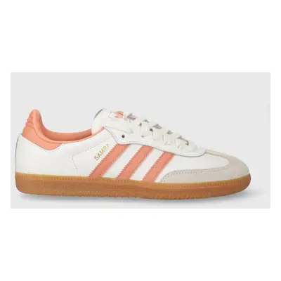 adidas Originals bőr sportcipő SAMBA OG fehér, IG5932