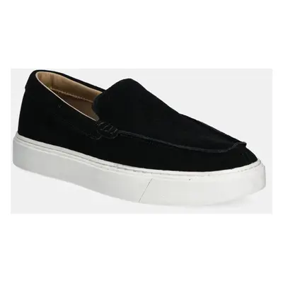 Calvin Klein velúr mokaszin MOCCASIN SUEDE fekete, férfi, HM0HM01794