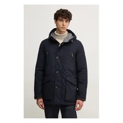 Hackett London parka férfi, sötétkék, téli, HM403226