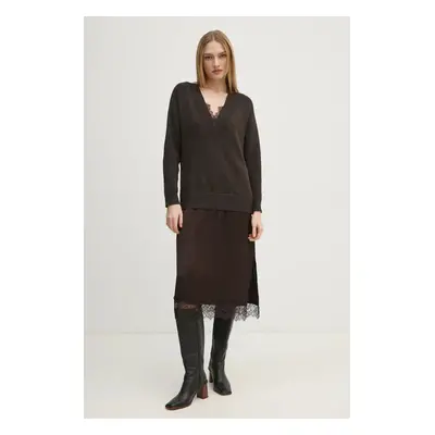 Pedro del Hierro ruha barna, midi, oversize