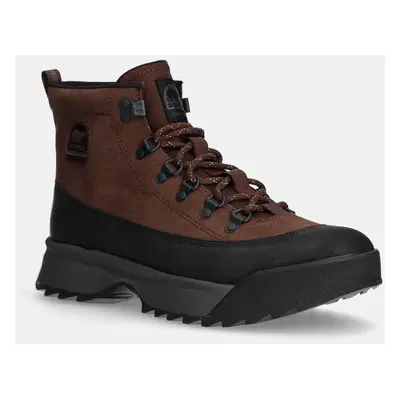 Sorel bőr bakancs SCOUT PRO BOOT PLUS W barna, férfi