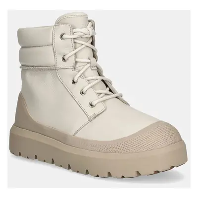 UGG bőr bakancs Neumel High Weather Hybrid bézs, férfi, 1158208-BHTP