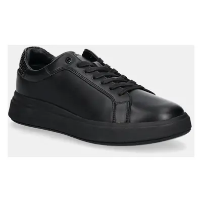 Calvin Klein sportcipő LOW TOP LACE UP WOVEN fekete, HM0HM01659