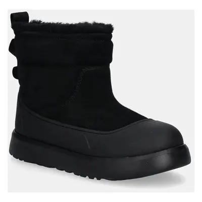 UGG gyerek hócipő velúrból KIDS CLASSIC MINI MOD fekete, 1157691K