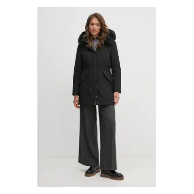 Dkny parka női, fekete, téli, DLEMPT22