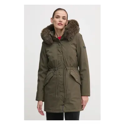 Dkny parka női, zöld, téli, DLEMPT22