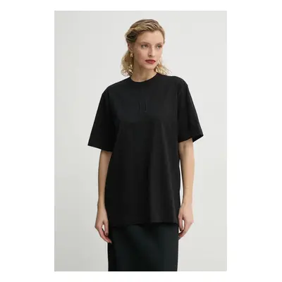 By Malene Birger pamut póló FAYEH. női, fekete, Q72365007Z