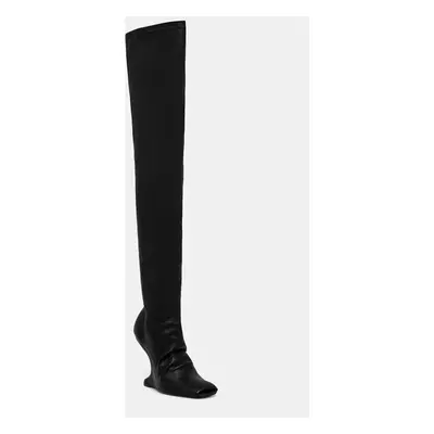 Rick Owens Lilies csizma CANTILEVER fekete, női, éksarkú, LI02D5801LS