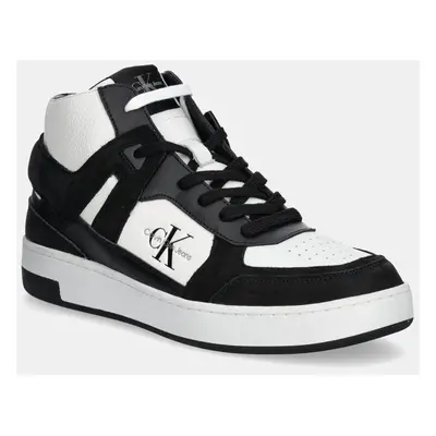 Calvin Klein Jeans sportcipő BASKET CUP MID LACEUP AUTHENTIC fekete, YM0YM01109