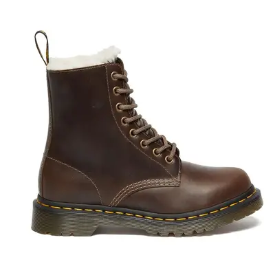 Dr. Martens bőr bakancs Pascal Serena barna, női, téliesített, lapos talpú, DM32019777