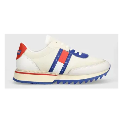 Tommy Jeans sportcipő TJM RUNNER TRANSLUCENT bézs, EM0EM01219