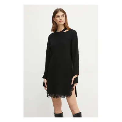 Pinko gyapjú ruha fekete, mini, oversize, A238