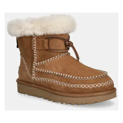 UGG velúr hócipő Classic Mini Alpine barna, 1158251-CHE