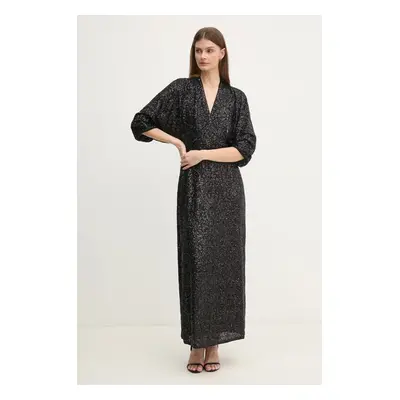 DIANE VON FURSTENBERG ruha fekete, maxi, harang alakú, DVFGL4S004