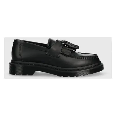 Dr. Martens bőr mokaszin Adrian Mono fekete, női, lapos talpú, DM30637001