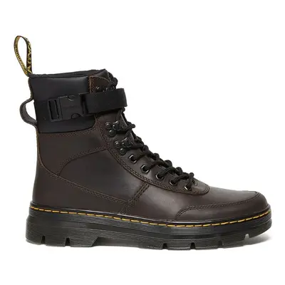 Dr. Martens bőr csizma Combs Tech Leather barna, női, enyhén téliesített, lapos talpú, DM2780420