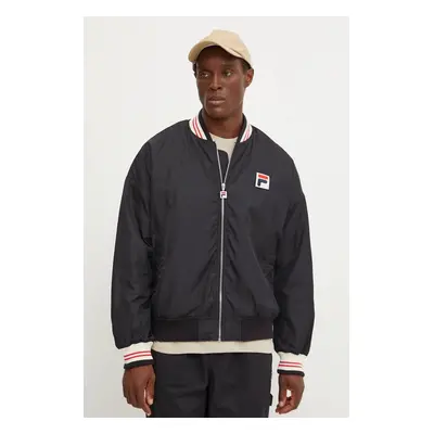 Fila bomber dzseki Limoges férfi, fekete, átmeneti, oversize, FAM0755