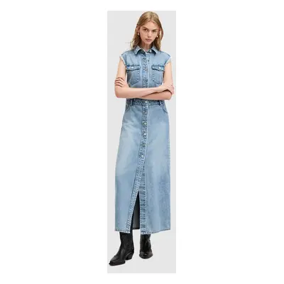 AllSaints farmerruha BLAIR DENIM DRESS maxi, egyenes, W183DA