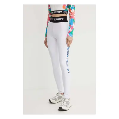 PLEIN SPORT legging fehér, női, mintás