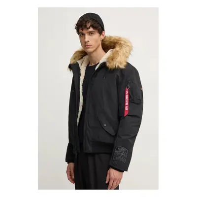 Alpha Industries rövid kabát férfi, fekete, átmeneti