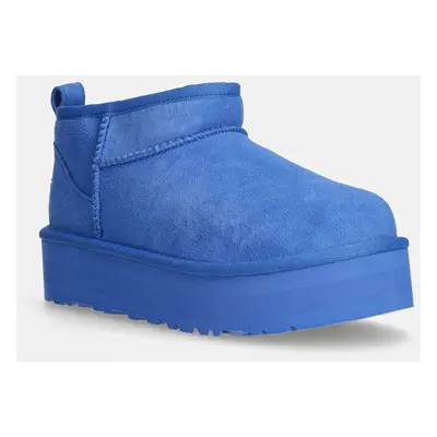 UGG gyerek hócipő velúrból KIDS CLASSIC ULTRA MINI PLATFORM 1157791K