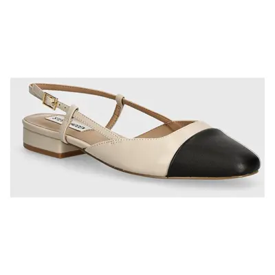 Steve Madden bőr balerina cipő Belinda bézs, nyitott sarokkal, SM11002823