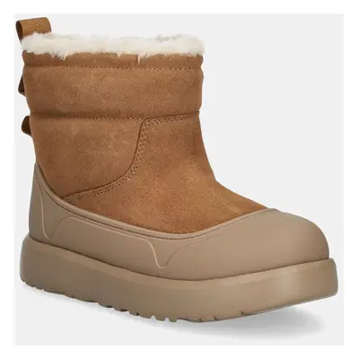 UGG gyerek hócipő velúrból KIDS CLASSIC MINI MOD barna, 1157691K