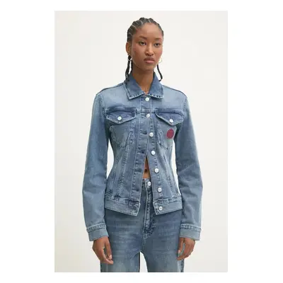 Moschino Jeans farmerdzseki női, sötétkék, átmeneti, A0510