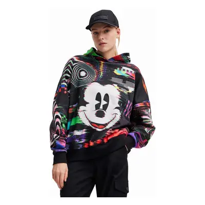 Desigual pamut melegítőfelső x Disney fekete, női, mintás