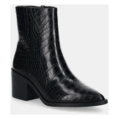 Steve Madden bőr csizma Admire fekete, női, magassarkú, SM11003355