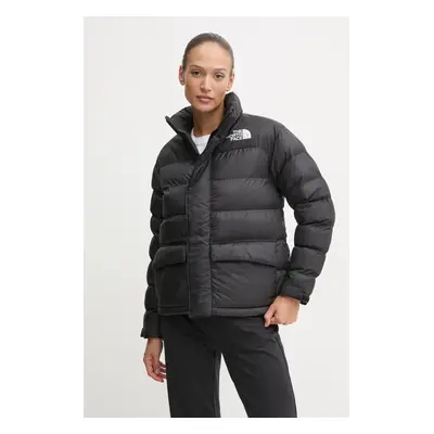 The North Face rövid kabát Limbara női, fekete, téli, NF0A89G9JK31