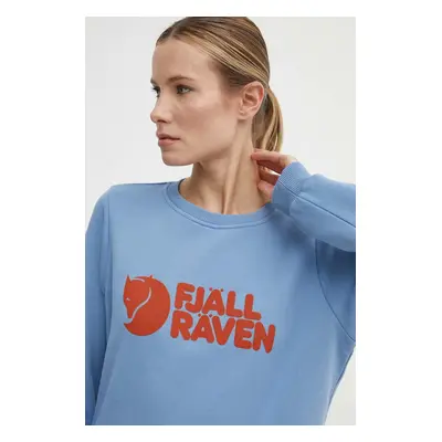 Fjallraven pamut melegítőfelső Fjällräven Logo Sweater női, nyomott mintás, F84143