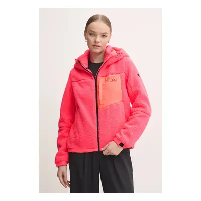 Superdry felső rózsaszín, női, sima, kapucnis, W5011820A-1ZP