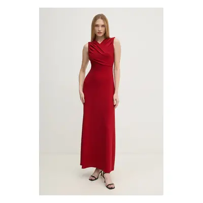 DIANE VON FURSTENBERG ruha piros, maxi, harang alakú, DVFGL4S006