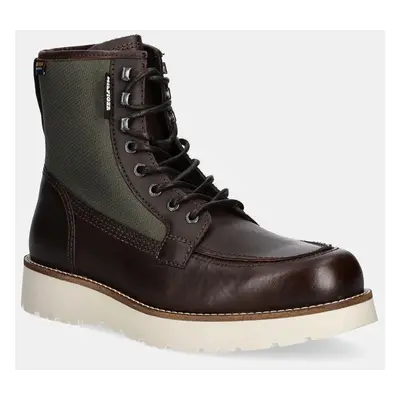 Tommy Hilfiger cipő TH AMERICAN MIX CORDURA BOOT barna, férfi, FM0FM05196