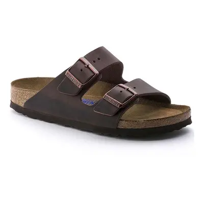 Birkenstock bőr papucs Arizona barna, férfi