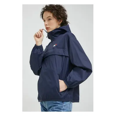 Tommy Jeans rövid kabát női, sötétkék, átmeneti, oversize