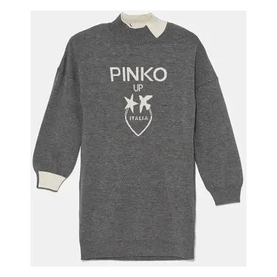 Pinko Up gyerek ruha szürke, mini, egyenes, F4PIJGDR088