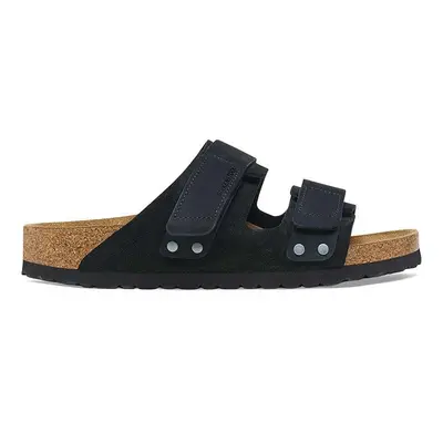 Birkenstock papucs velúrból Uji fekete, férfi