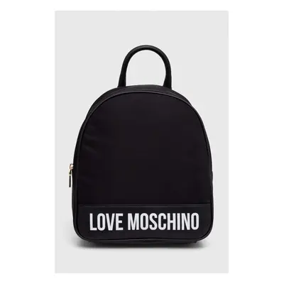 Love Moschino hátizsák fekete, női, kis, nyomott mintás