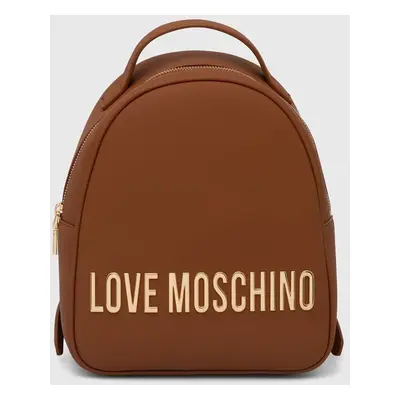 Love Moschino hátizsák barna, női, kis, nyomott mintás, JC4197PP1LKD0000