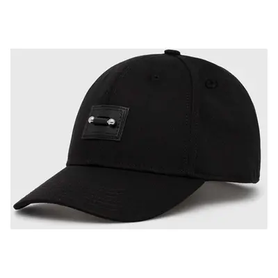 Neil Barrett baseball sapka TWILL SIX PANELS CAP fekete, nyomott mintás, PBCP320D.V9502.01