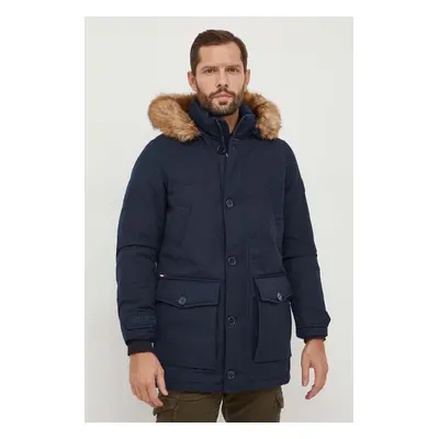 Tommy Hilfiger pehely parka sötétkék, férfi, téli