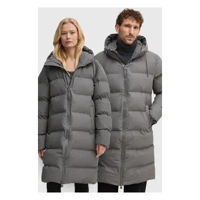 Rains rövid kabát Alta Longer Puffer Jacket W3T4 szürke, téli