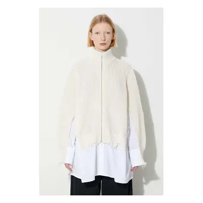 MM6 Maison Margiela kardigán gyapjú keverékből Cardigan piros, S62HP0009